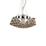 Tiara - Ceiling Lamp - 5 Bulbs - honey transparent pins - Chrome