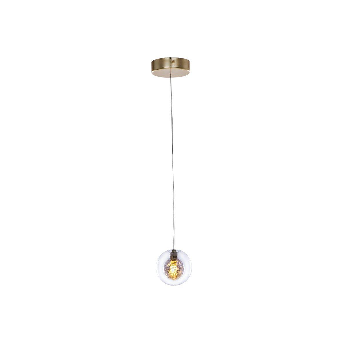 Tiara Pendant - 1 Bulb - Gold - Asfour Crystal