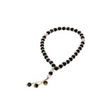 Black Rosary Crystal With Gold Separator
