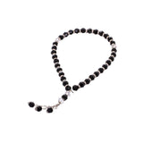 Black Crystal Rosary Medium Beads