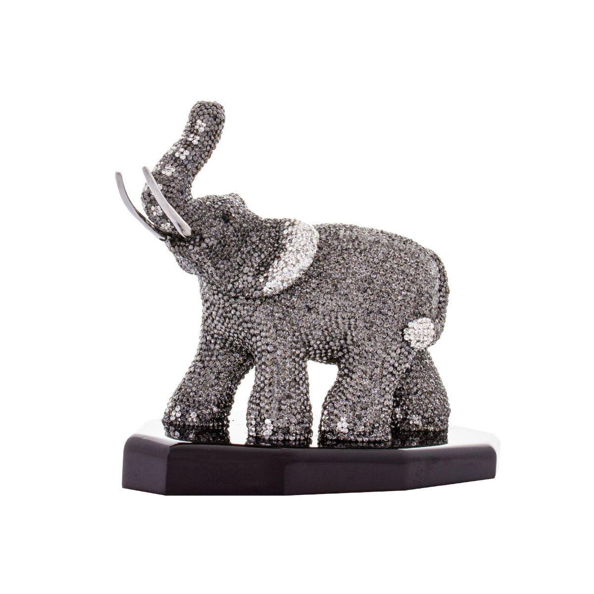 Elephant - Small - Black Diamond - Asfour Crystal