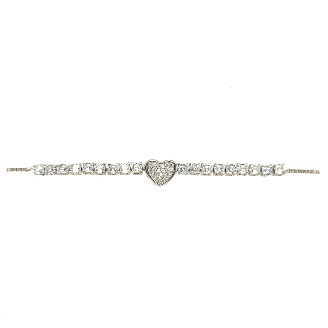 Asfour-Crystal-Sterling-Silver-925-Unique-Heart-Bracelet-Silver