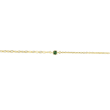 Asfour Zircon Rounded Shape 925 Sterling Silver Braclet,Green