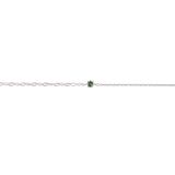 Asfour Zircon Rounded Shape 925 Sterling Silver Braclet,Green