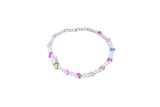 Asfour Tennis Bracelet With Multi Color Stones In 925 Sterling Silver BR0472-K