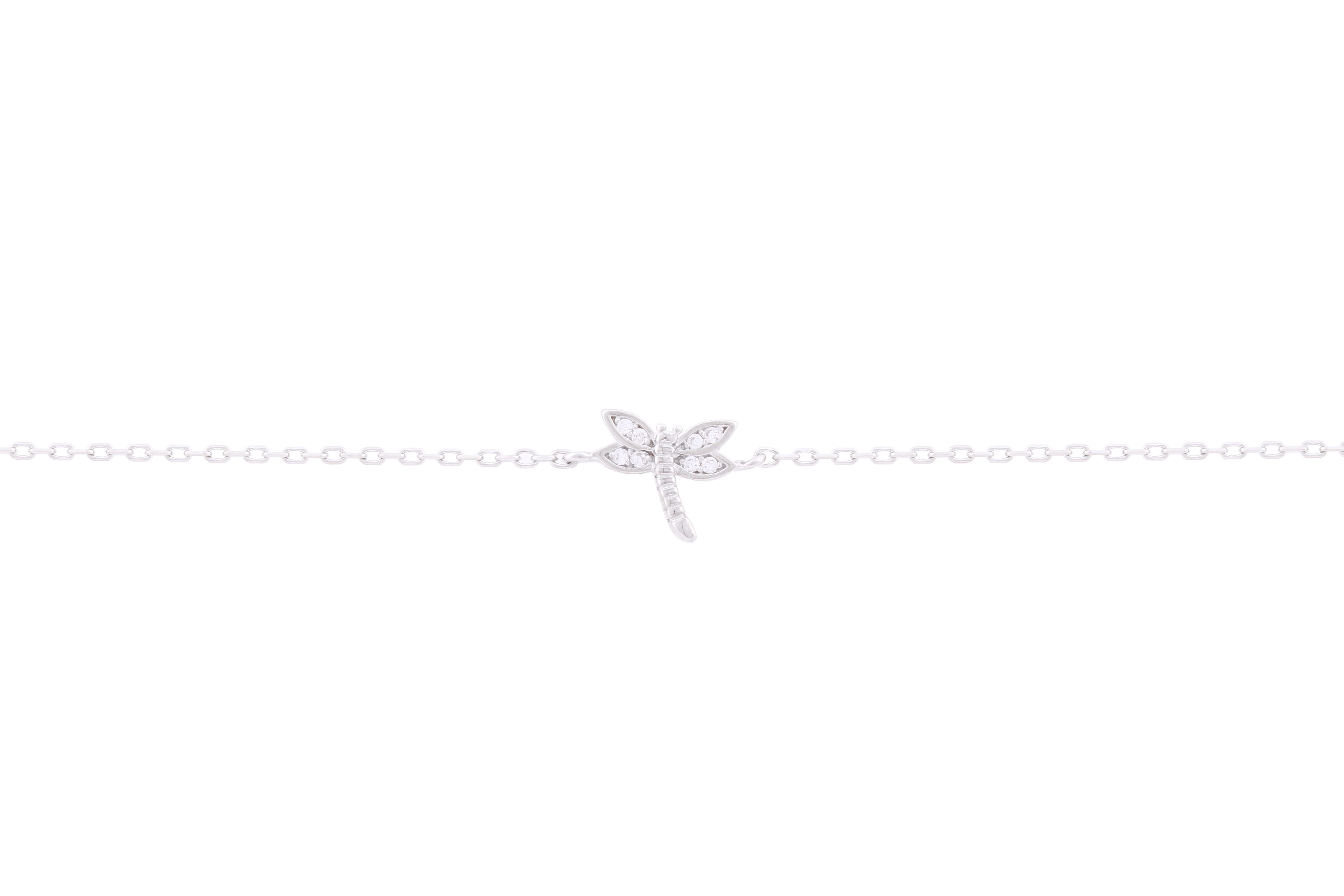 Asfour 925 Sterling Silver Bracelet With Dragonfly Design BR0483