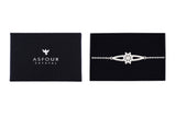 Asfour Chain Bracelet With Starburst Design In 925 Sterling Silver BR0497