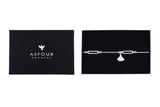 Asfour Charm Bracelet With Zircon Hand Fan Design In 925 Sterling Silver BR0503