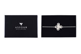 Asfour Chain Bracelet With Flower Design In 925 Sterling Silver BR0520