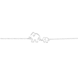 Asfour Without Stone Elephant Shape 925 Sterling Silver Braclet,Silver
