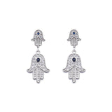 Earring E1187 - 925 Sterling Silver - Asfour Crystal