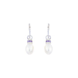 Earring E1383 - 925 Sterling Silver - Asfour Crystal