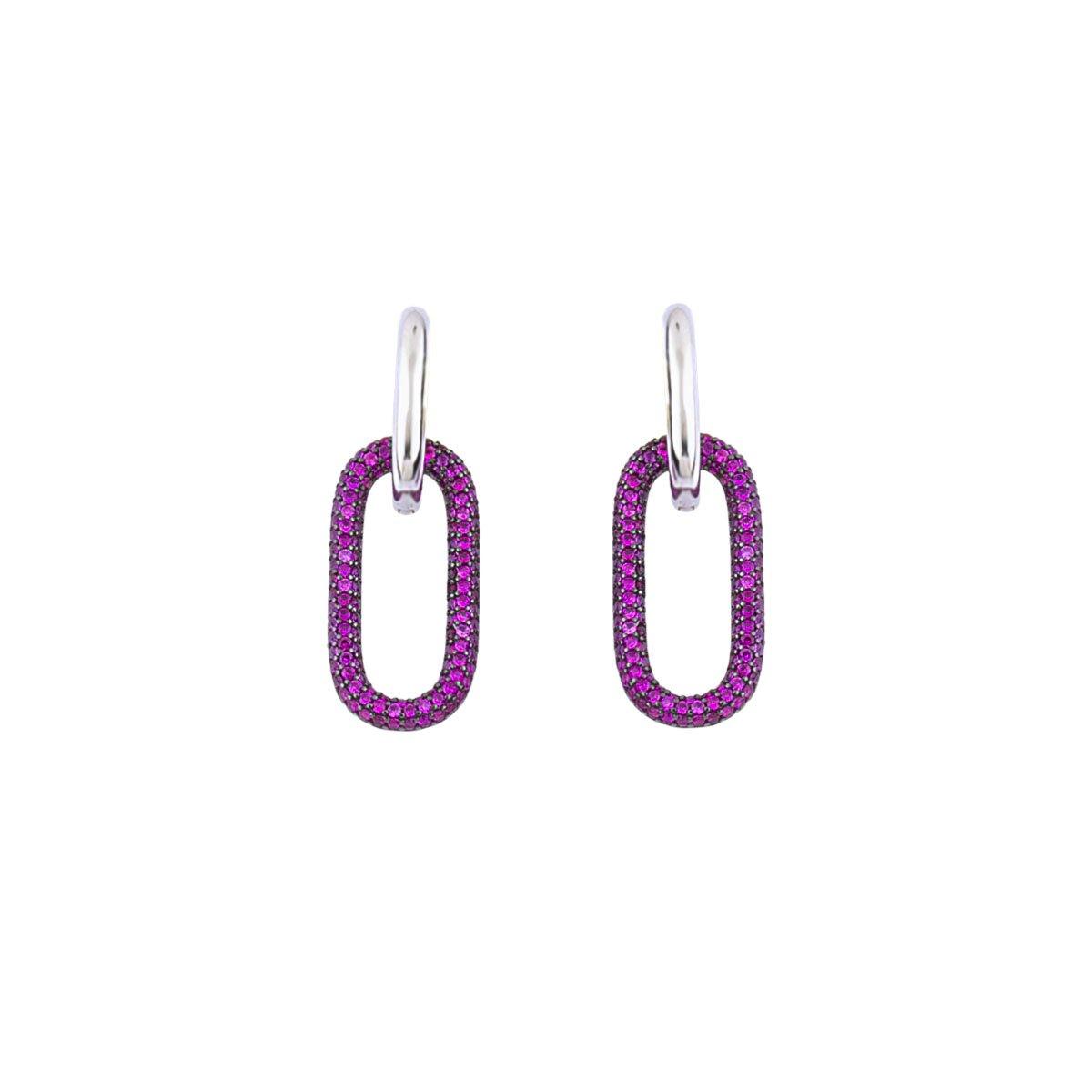 Earring E1405-S - 925 Sterling Silver - Asfour Crystal