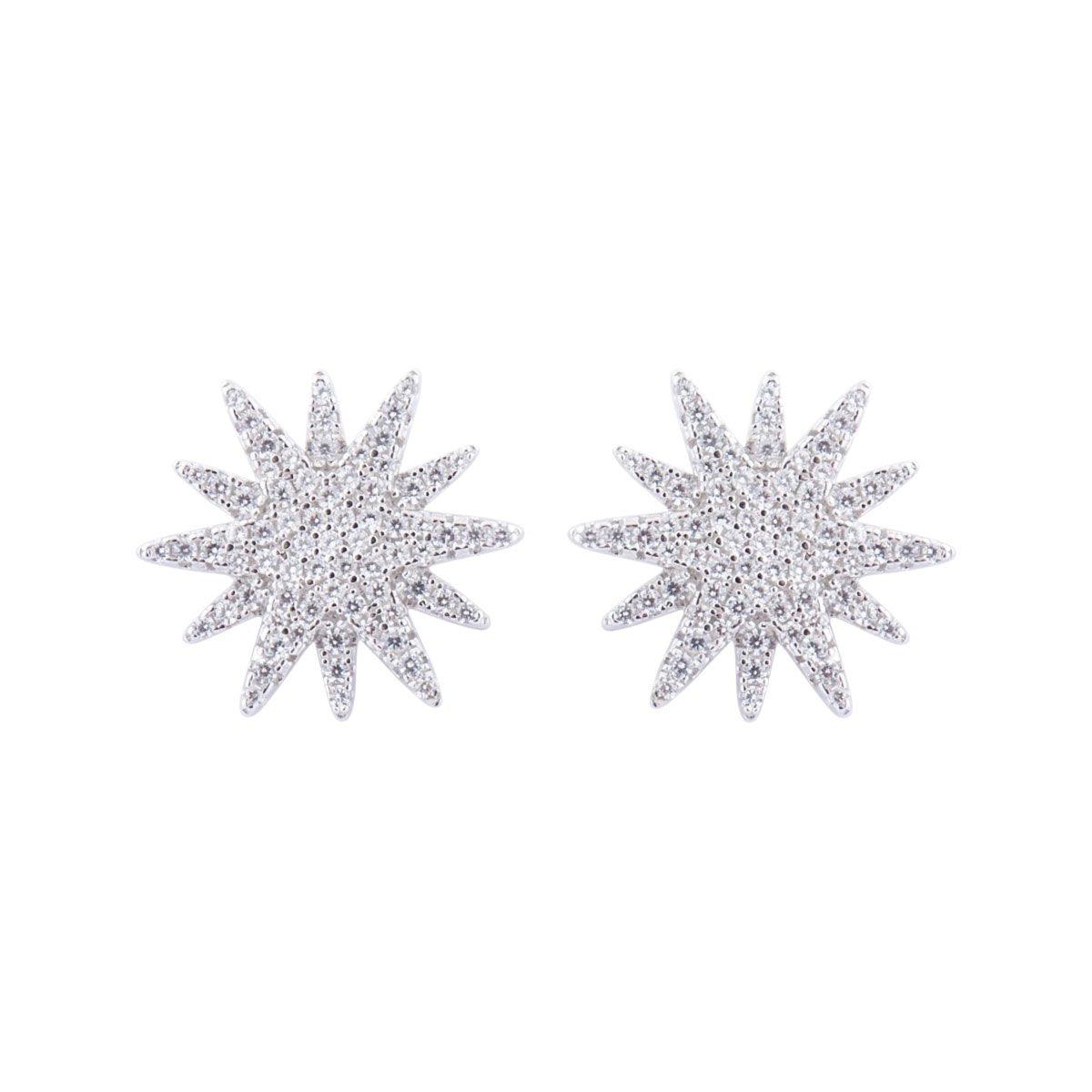 Earring E1406 - 925 Sterling Silver - Asfour Crystal