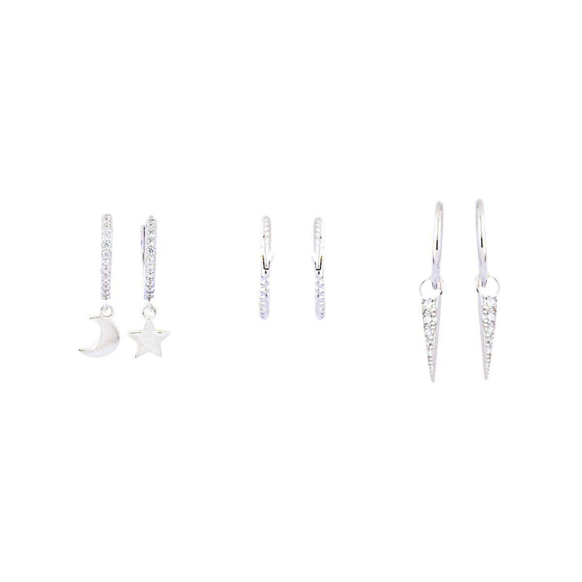 Earring E1455 - 925 Sterling Silver - Asfour Crystal