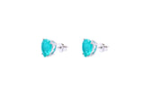 Asfour Crystal Stud Earring With Aquamarine Pear Design In 925 Sterling Silver ED0004-GC