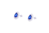 Asfour Stud Earrings with a Blue zircon Stone