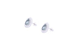 Asfour Stud Earrings with a Olivine zircon Stone