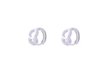 Asfour Crystal Hoop Earring With  infinity  Design in 925 Sterling Silver ER0396