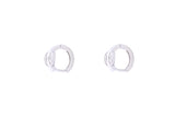Asfour Crystal Hoop Earring With  Round  Design in 925 Sterling Silver ER0399