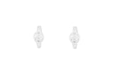 Asfour Crystal Hoop Earring With  Round  Design in 925 Sterling Silver ER0400