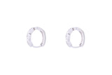 Asfour Crystal Hoop Earring inlaid With Zircon Stones  in 925 Sterling Silver ER0404