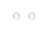 Asfour Crystal Hoop Earring With  Art Deco Design in 925 Sterling Silver ER0417