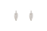 Asfour Crystal Clips Earrings With Arrow Head Design In 925 Sterling Silver ER0438
