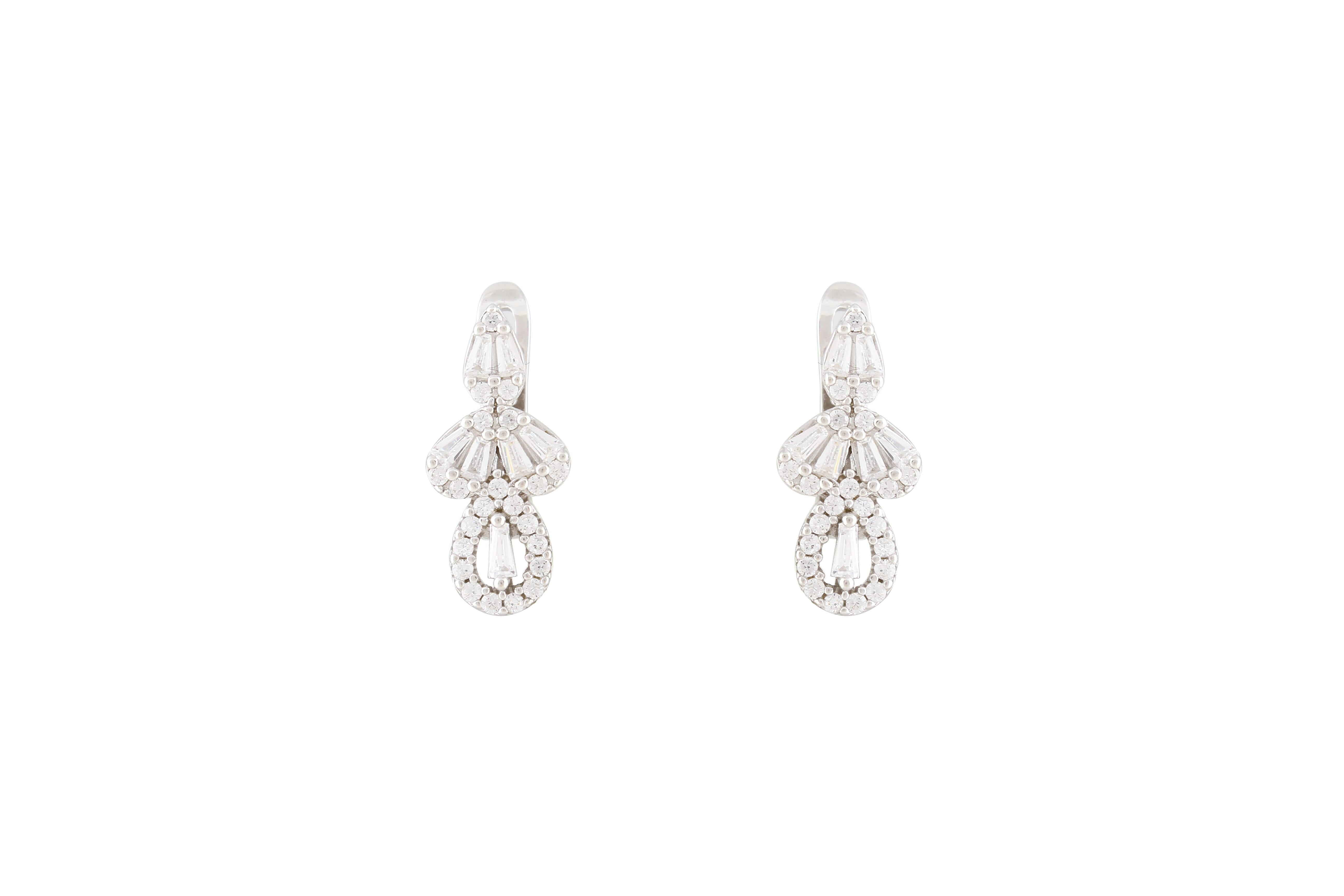 Asfour Clips Earrings With Pear Design