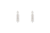 Asfour Crystal Drop Earrings With Linear Design In 925 Sterling Silver ER0452