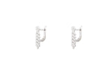Asfour Crystal Drop Earrings With Linear Design In 925 Sterling Silver ER0452