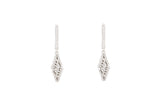 Asfour Crystal Drop Earrings With Decorative Design In 925 Sterling Silver ER0456
