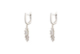 Asfour Crystal Drop Earrings With Decorative Design In 925 Sterling Silver ER0458