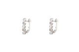 Asfour Crystal Tennis Earrings Inlaid With Round Zircon In 925 Sterling Silver ER0460