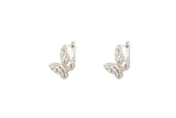 Asfour Crystal Clips Earrings With Butterfly Design In 925 Sterling Silver ER0466
