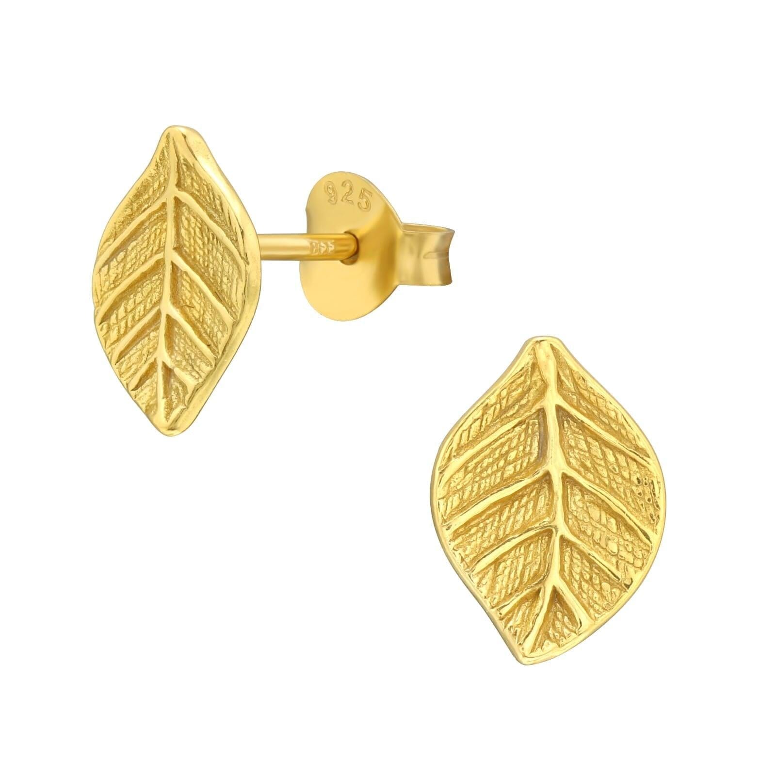 Asfour 925 Sterling Silver Earring, Gold