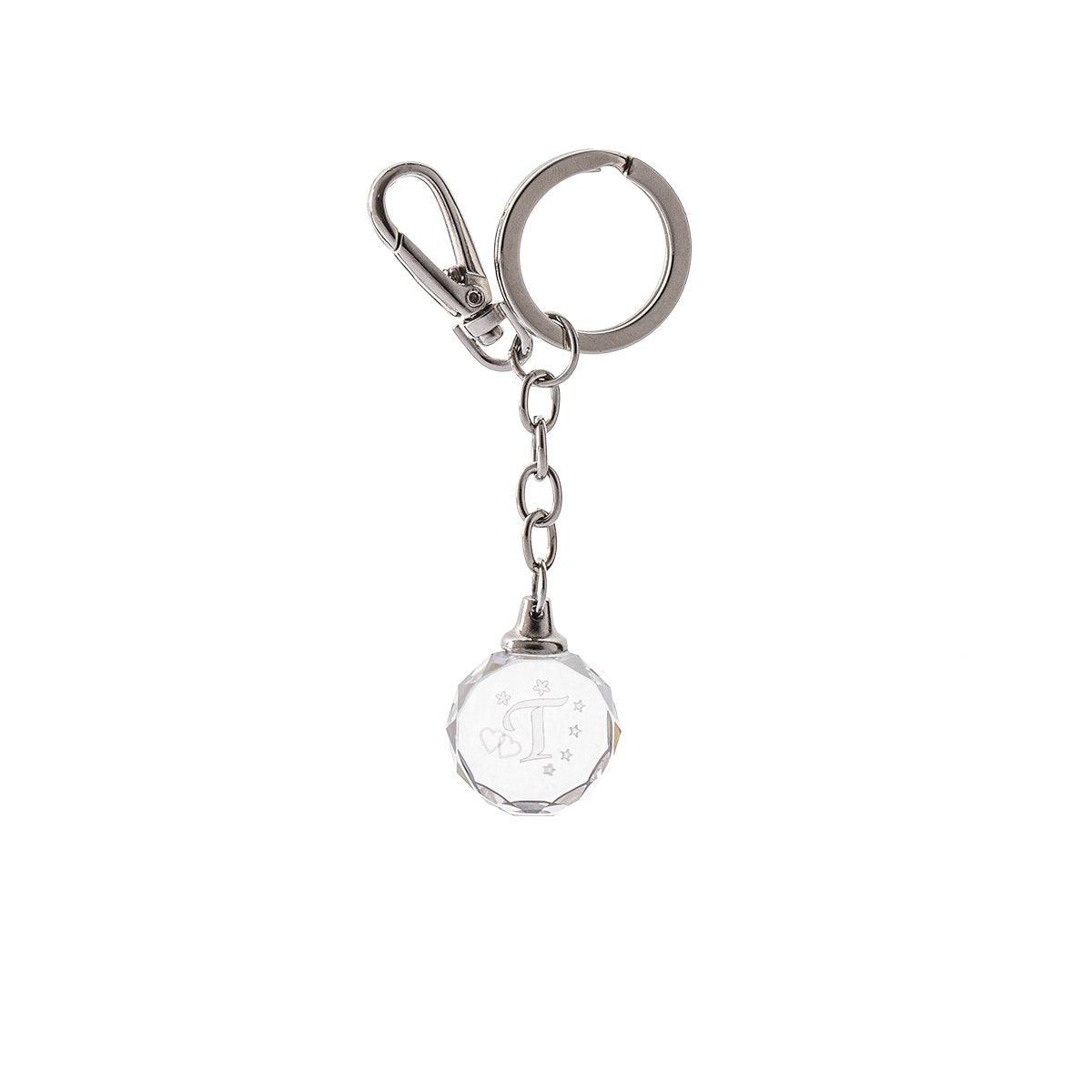 Keychain - Clear - Letter T 