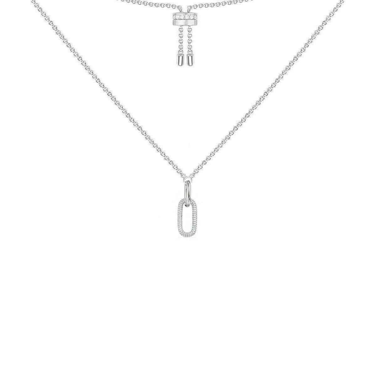 Necklace N1259 - 925 Sterling Silver - Asfour Crystal