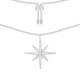 Necklace N1269-S - 925 Sterling Silver - Asfour Crystal