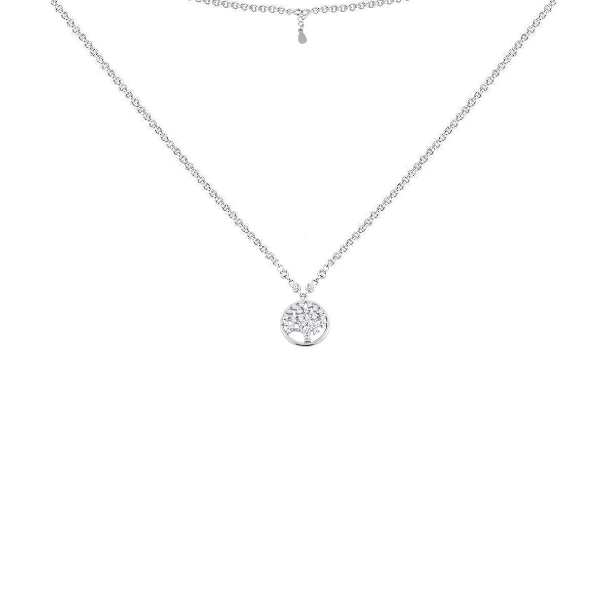 Necklace N1291 - 925 Sterling Silver - Asfour Crystal