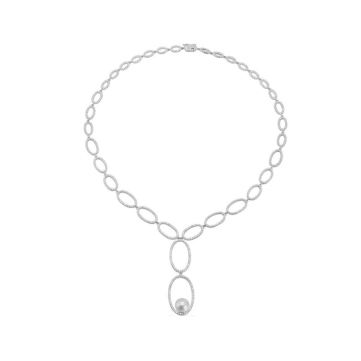 Necklace N1324 - 925 Sterling Silver - Asfour Crystal