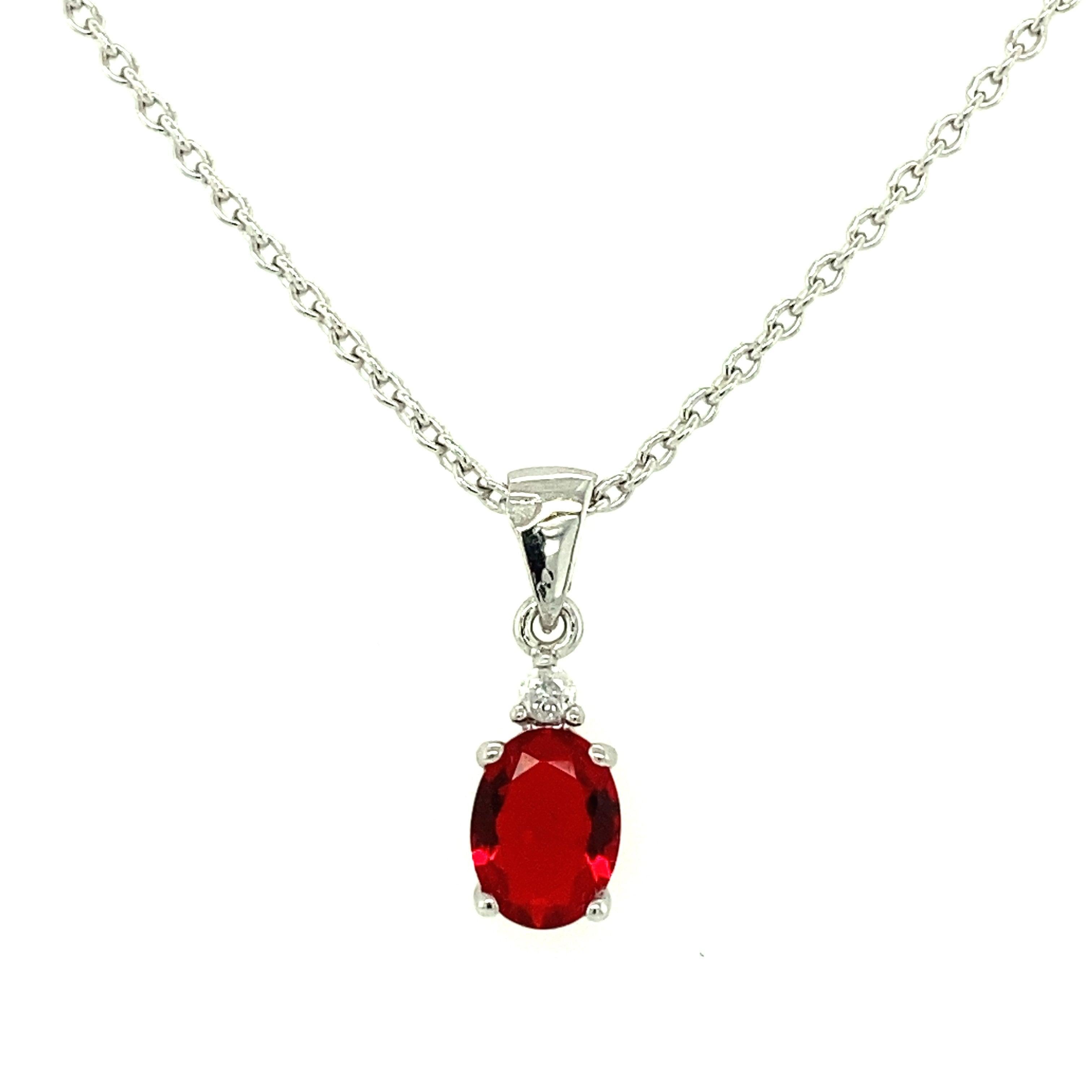 Asfour Crystal Silver Accessories Necklace N1650-R - 925 Sterling Silver