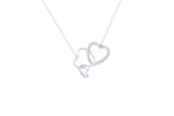 Asfour Sterling Silver Hearts Necklace ND0009