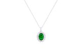 Asfour Crystal Chain Necklace With Emerald Cut Ruby Pendant In 925 Sterling Silver ND0110-R
