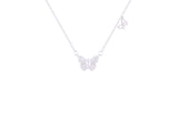 Asfour 925 Sterling Silver Necklace With Butterfly Pendant NR0491