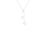 Asfour 925 Sterling Silver Necklace With Hearts Design NR0492