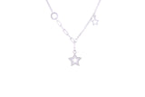 Asfour 925 Sterling Silver Necklace With Stars Design NR0503