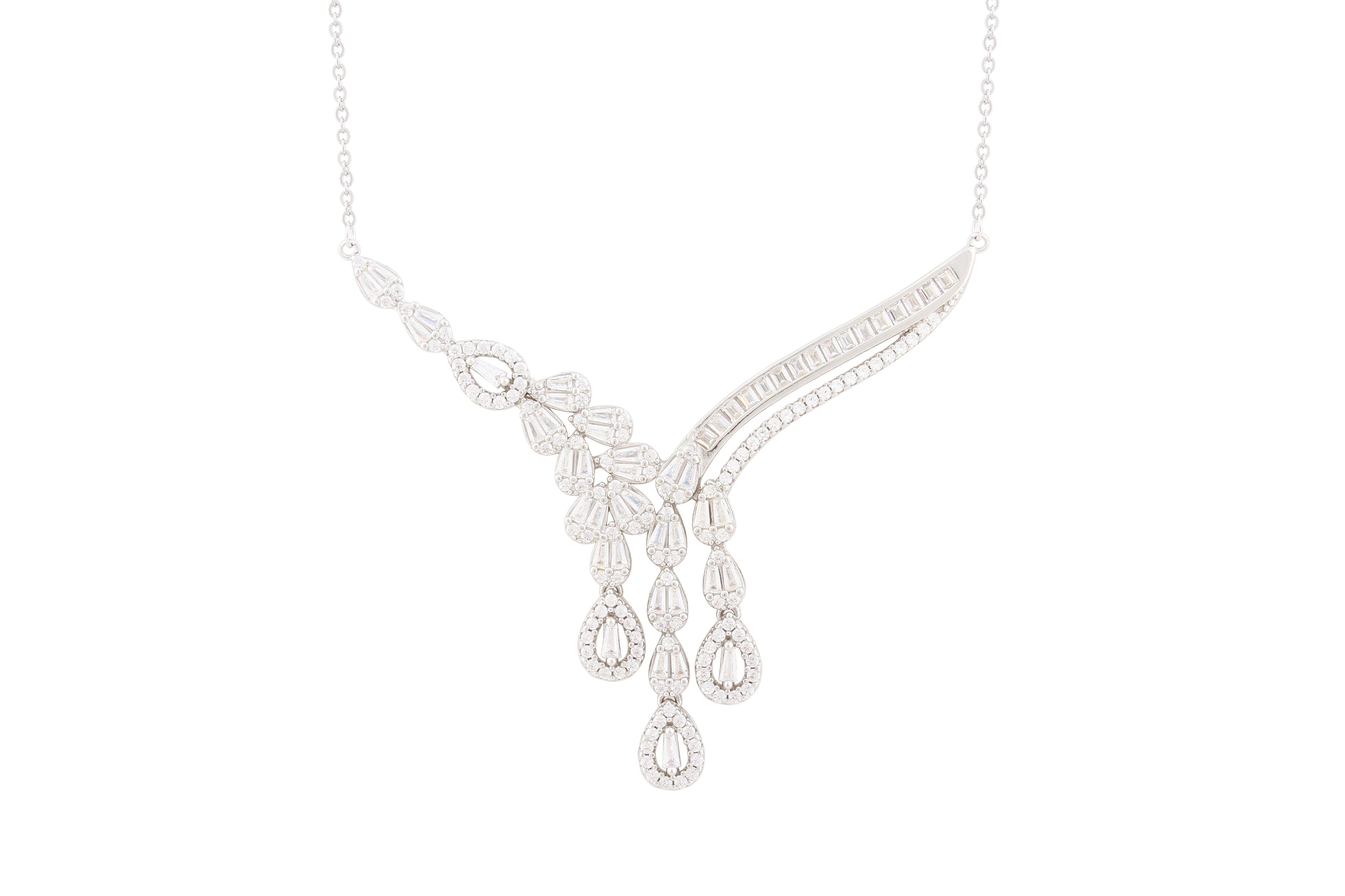 Asfour Chain Necklace With Art Deco Design