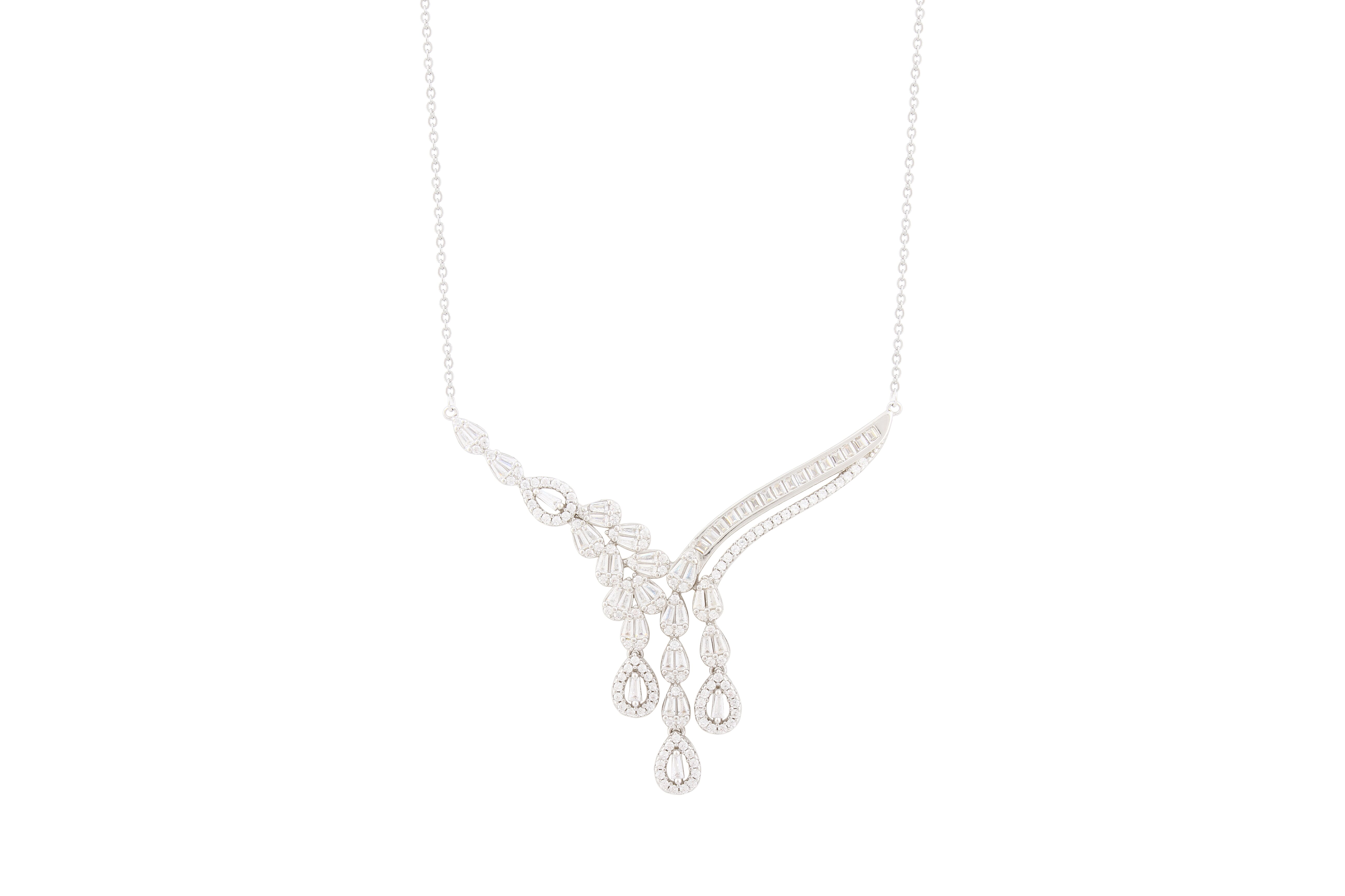 Asfour Chain Necklace With Art Deco Design