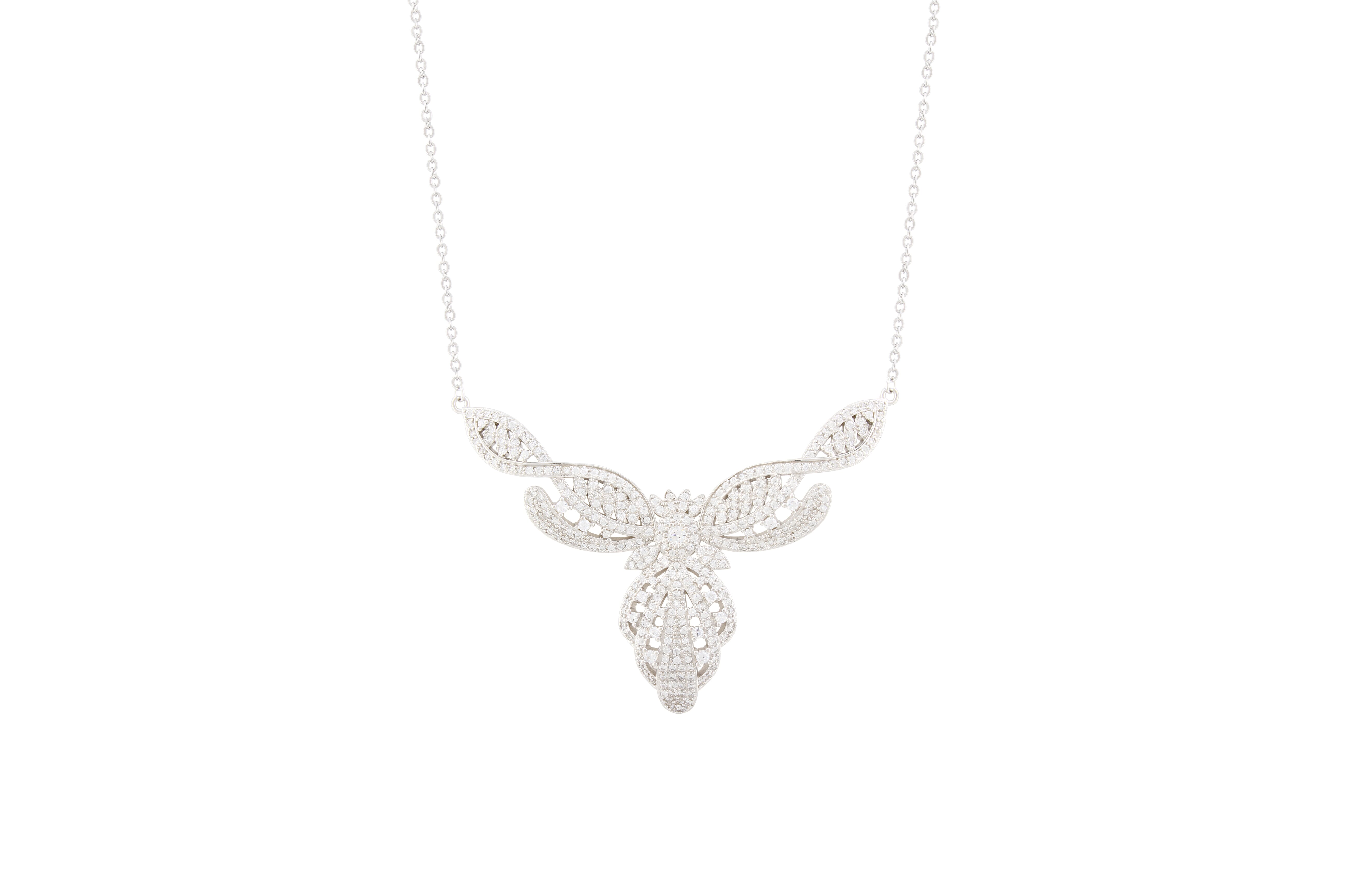 Asfour Crystal  Necklace With Art Deco Design NR0521
